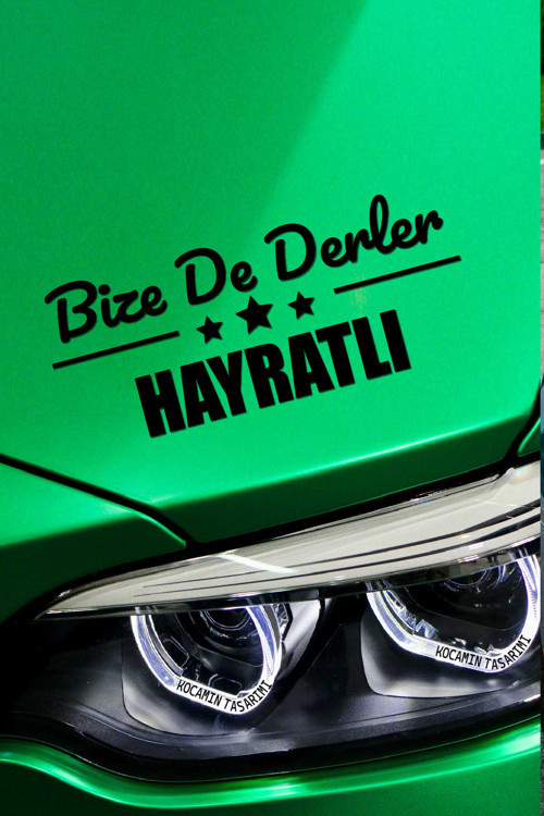 Trabzon Hayrat Özel Araç Çıkartma Trabzon Bize De Derler Hayratlı40x15 cm Araç Stickerı