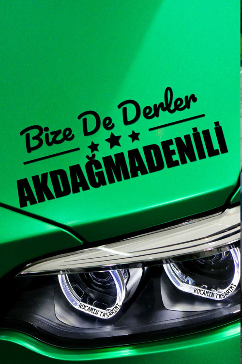 Yozgat Akdağmadeni Siyah Çıkartma Yozgat Bize De Derler Akdağmadenili 40x15 cm Araç Etiketi