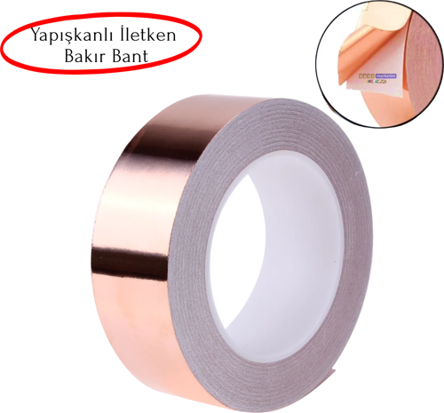 Bakır Folyo İletken Bant 19mmx10mt