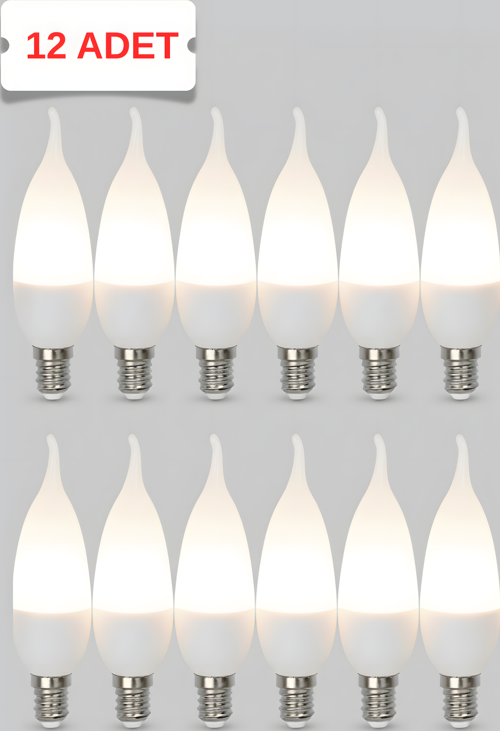 KES206 – LED’li Buji Kıvrık Ampul 5W (6500K | E14 | 12’li Paket)