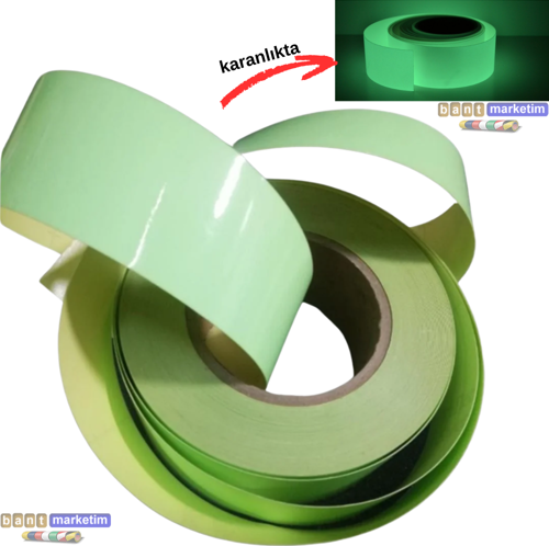 Fosforlu (fotolümen) Şerit Bant Folyo-lümen Folyo 5cm X 1m