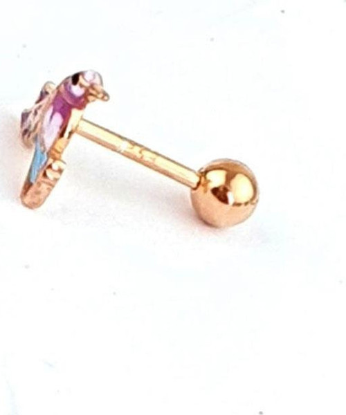 Totem Kuşu Figürlü 925ayar Gümüş Tragus Piercing