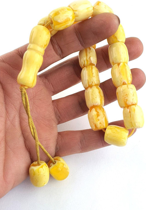 Süt kehribar Tasarım Kesme Tesbih