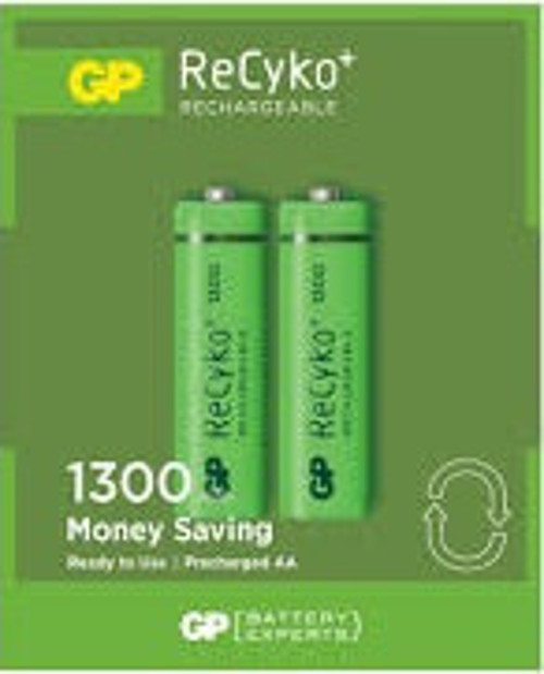 GP RECYKO 1300mAh AA ŞARJLI KALEM PİL 132C133 2Lİ KART (Timya/Go1395) 205167