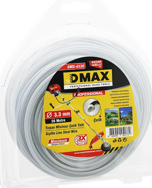 ÇELİK TELLİ YUVARLAK 3.3MM X 26MT ÇİM BİÇME TIRPAN MİSİNASI (Timya/Go1395) 201793