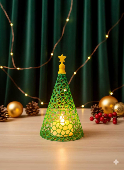 Yılbaşı Çam Ağacı Mumluk – Işıklı Dekoratif Tealight