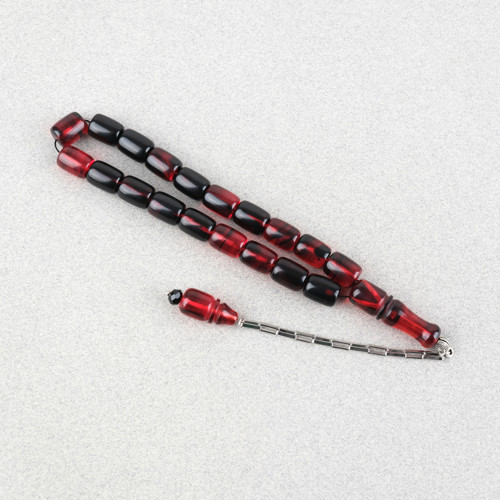 Sıkma Kehribar Püsküllü Efe Boy Kapsül Kesim 10x13mm Tesbih