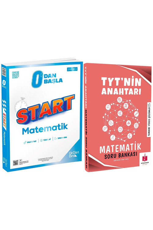 2026 Anahtar Kitap Tyt Matematik Soru Bankası Ve 345 Start Matematik Soru Bankası