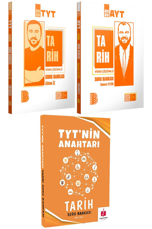 2026 Anahtar Kitap Tyt'nin Anahtarı Tarih Soru Bankası Ve Benim Hocam Tyt Ayt Soru Bankası Seti