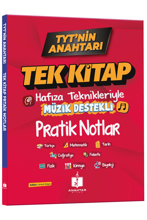 2026 Tyt'nin Anahtarı Tüm Dersler Tek Kitap Hafıza Teknikleriyle Müzik Destekli Pratik Notlar