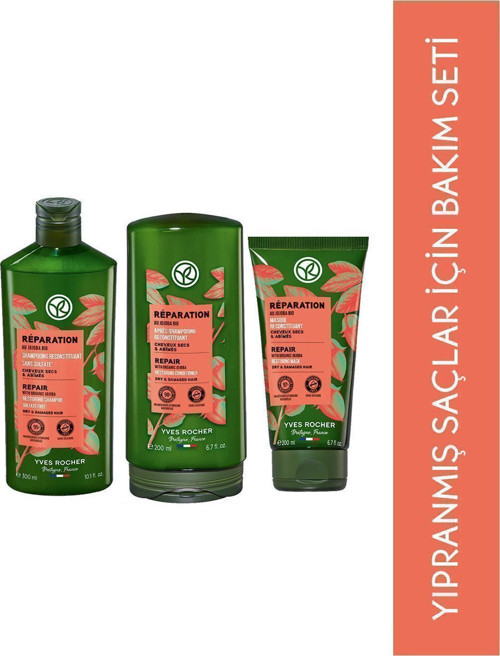 Yıpranmış Saçlara Özel Onarıcı Bakım Seti + Şampuan Masaj Fırçası Hediye