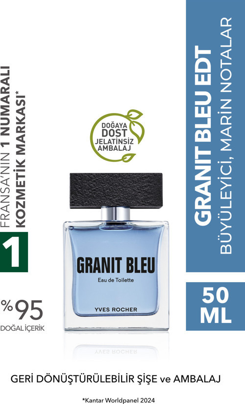 Granit Bleu Edt 50Ml – Uzun Süre Kalıcı Ve Sürükleyici Parfüm