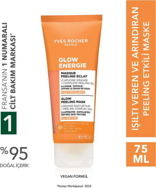 %5 Aha İçeren Işıltı Veren Cilt Yenileyici Peeling Maske 75 Ml