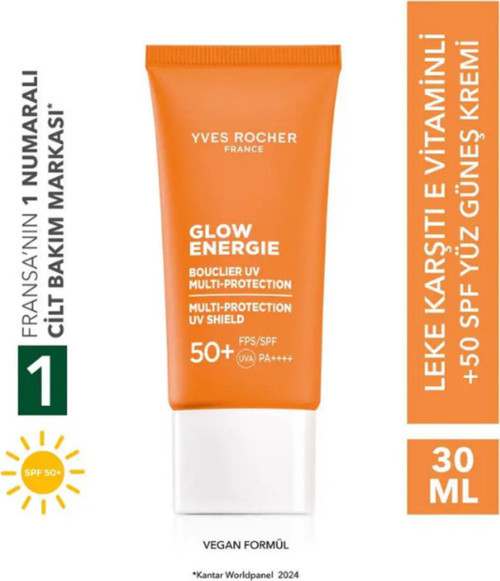Leke Karşıtı 50+ Spf Koruma Sağlayan E Vitaminli Yüz Güneş Kremi 30 Ml