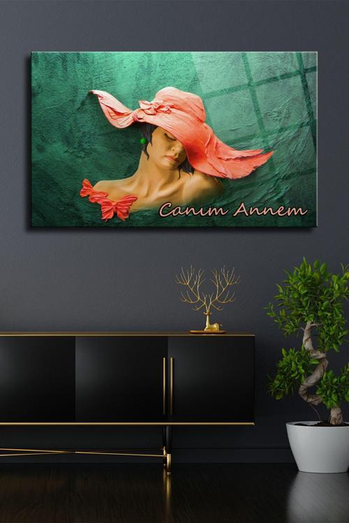 Canım Annem Cam Tablo anneler Günü Hediyesi Ev Dekorasyon anneler Günü Tablo Duvar Dekarasyon