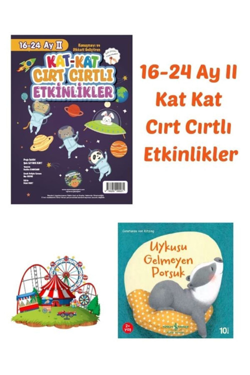 16-24 Ay Iı Cırt Cırtlı Etkinlikler - İş Kültür Uykusu Gelmeyen Porsuk- 2'Li Set