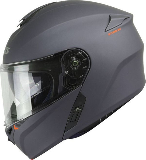 Motosiklet Kaskı Storm SV Solıd A2 Mat-Titanyum Çene Açılır Kask