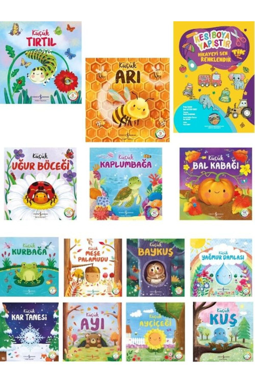 13 Kitap İş Kültür Doğanın Eşsiz Hikayeleri Set- Kes Boya Yapıştır Kitabı Hediyeli