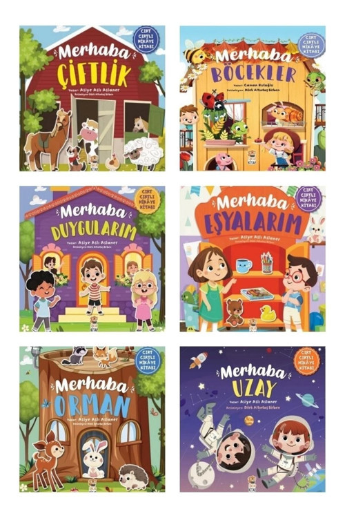 Merhaba Çiftlik Böcekler Duygularım Eşyalarım Orman Uzay (Cırt Cırtlı Hikaye Kitabı) (0-12 Ay)