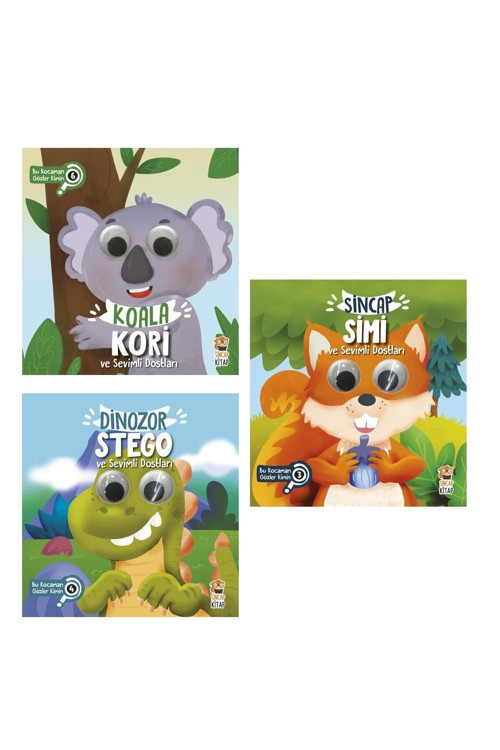 Bu Kocaman Gözler Kimin? Seti - Dinozor Stego - Sincap Simi - Koala Kori Ve Sevimli Dostları
