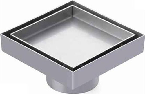 Çelik Seramik Uyumlu Ankastre Yer Süzgeci 10*10 cm