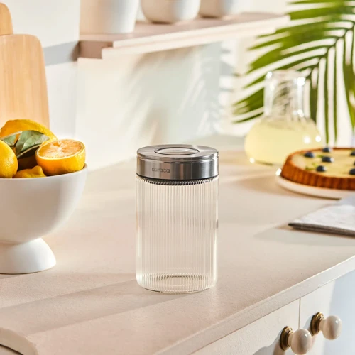 Ripple Inox Cam Saklama Kabı 750 ml