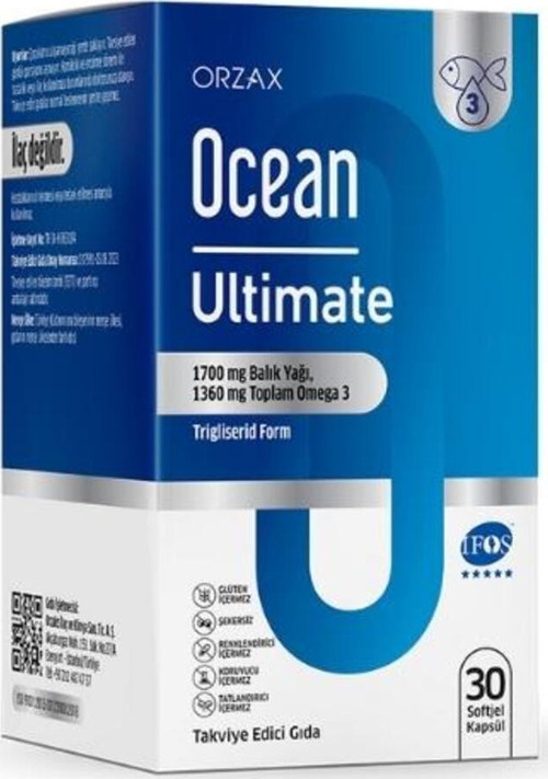 Ocean Ultimate 1700 mg Balık Yağı 30 Kapsül