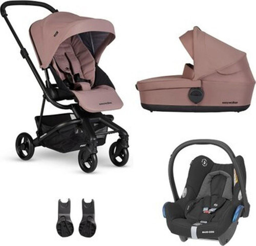 Charley Çift Yönlü Bebek Arabası, Portbebe, Ana Kucağı Üçlü Set - Desert Pink