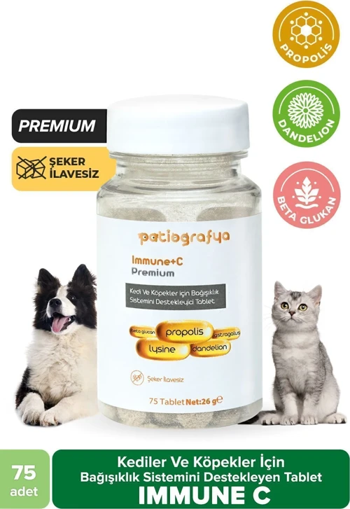 Premium Immune C Kedi Ve Köpek Için Bağışıklık Sistemini Destekleyen Tablet