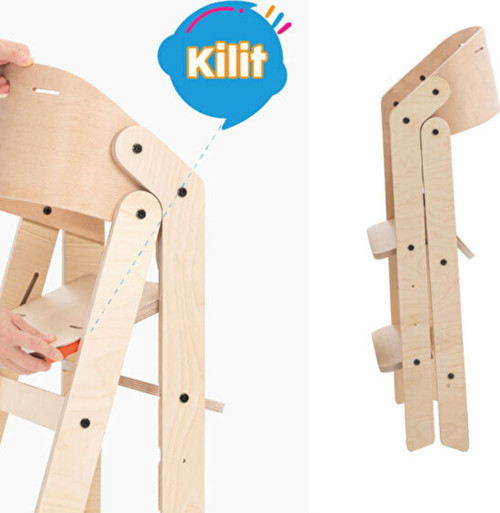 My Chair Only Chair Naturel Ahşap Portatif Mama Sandalyesi