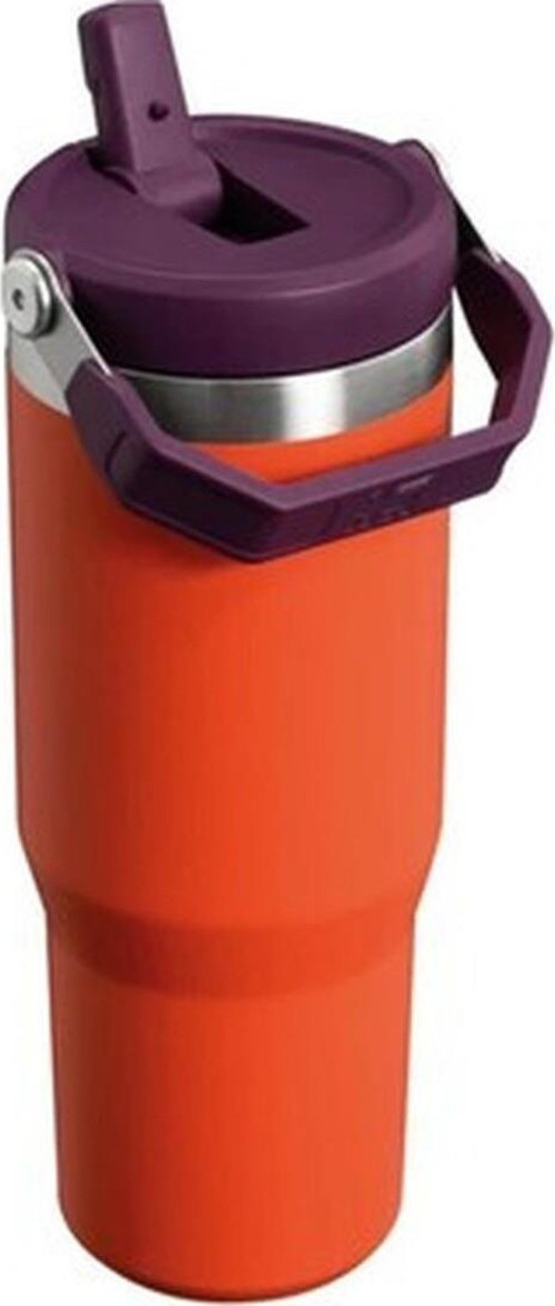 The Iceflow Flip Straw Pipetli Termos Bardak 0,89 Lt Turuncu