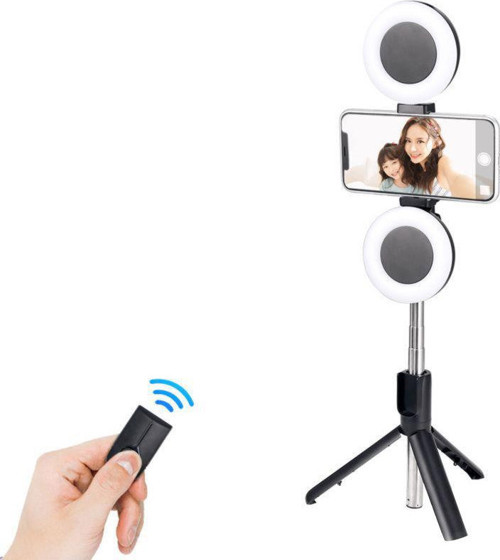Led Işıklı Fonksiyonel Selfie Çubuğu (Tripod + Monopod + Işık)