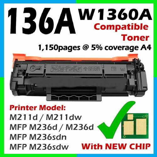 Hp Laserjet Mfp  M236SDN 136A W1360A Chipsiz Siyah Ithal Muadil Toner  1.150 Sayfa