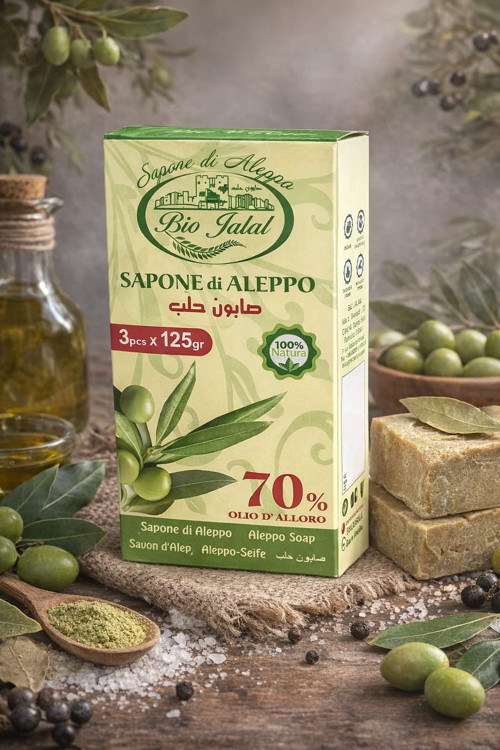 Doğal Ve El Yapımı Defne Garlı Halep Sabunu Arap Sabunu 3 Adet