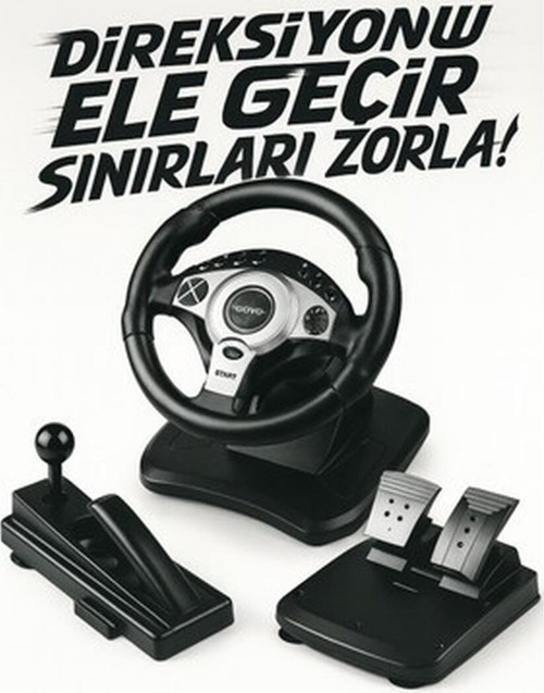 R900 Yarış Direksiyonu + Vites & Pedal Seti – Gerçekçi Sürüş Deneyimi