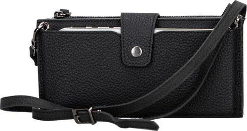Lozan Strap 6.5 inch Uyumlu Deri Kartlıklı Kılıf ERC1 Siyah