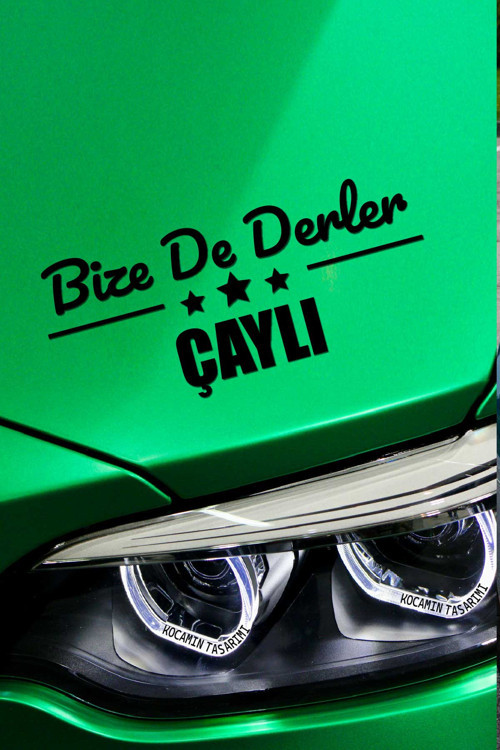 Afyonkarahisar Çay Klasik Siyah Sticker Afyonkarahisar Bize De Derler Çaylı 40x15 cm Oto Sticker