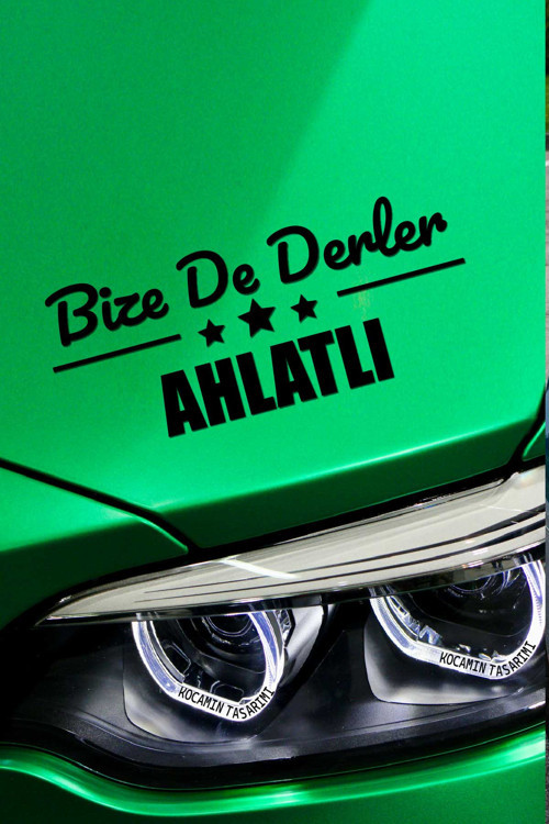 Bitlis Ahlat Memleket Araç Tasarım Bitlis Bize De Derler Ahlatlı 40x15 cm Siyah Etiket