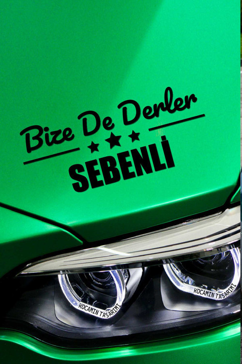 Bolu Seben Klasik Siyah Sticker Bolu Bize De Derler Sebenli 40x15 cm Araba Çıkartma