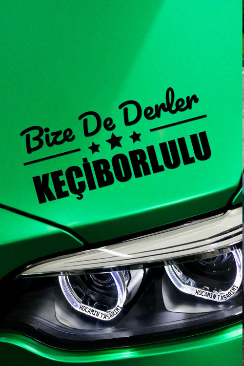 Isparta Keçiborlu Memleket Araç Tasarım Isparta Bize De Derler Keçiborlulu 40x15 cm Siyah Etiket