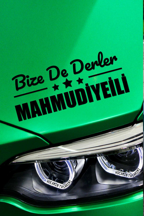Eskişehir Mahmudiye Estetik Araba Çıkartma Eskişehir Bize De Derler Mahmudiyeili40x15 cm Araç Tasarımı
