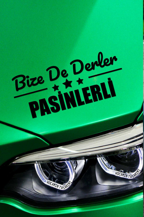 Erzurum Pasinler Özel Araç Çıkartma Erzurum Bize De Derler Pasinlerli40x15 cm Araç Stickerı