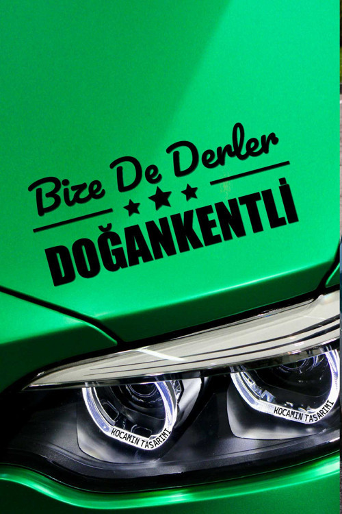 Giresun Doğankent Özel Araç Çıkartma Giresun Bize De Derler Doğankentli40x15 cm Araç Stickerı