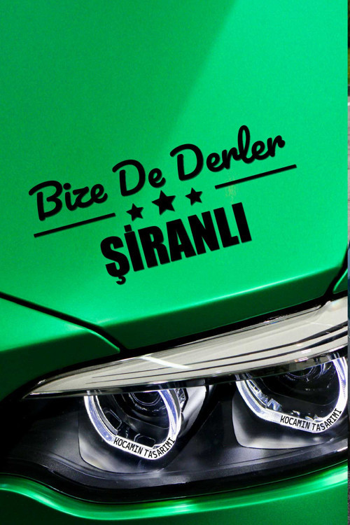 Gümüşhane Şiran Klasik Siyah Sticker Gümüşhane Bize De Derler Şiranlı 40x15 cm Araba Çıkartma