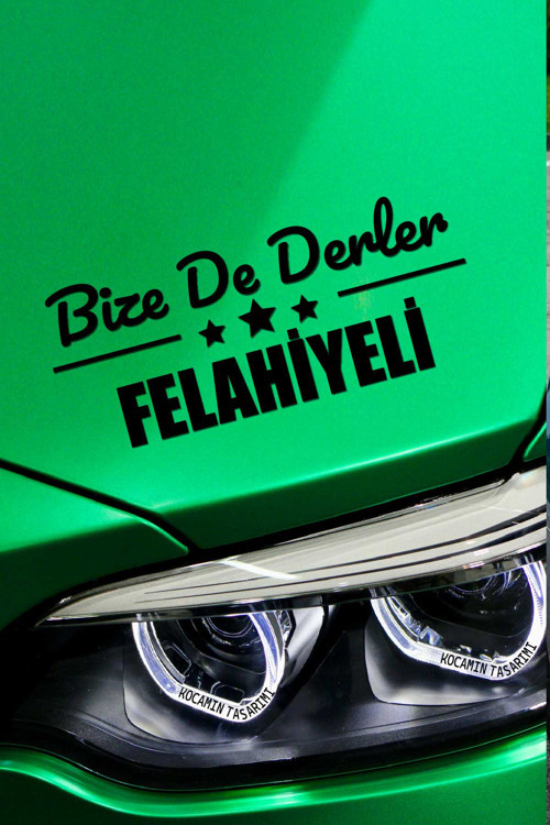 Kayseri Felahiye Siyah Çıkartma Kayseri Bize De Derler Felahiyeli 40x15 cm Araç Etiketi
