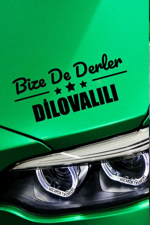 Kocaeli Dilovası Klasik Siyah Sticker Kocaeli Bize De Derler Dilovalılı 40x15 cm Araba Çıkartma