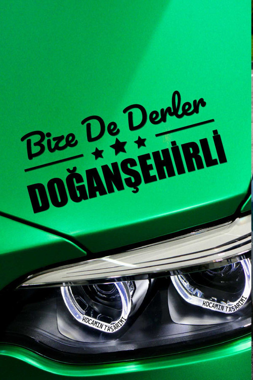Malatya Doğanşehir Siyah Çıkartma Malatya Bize De Derler Doğanşehirli 40x15 cm Araç Etiketi