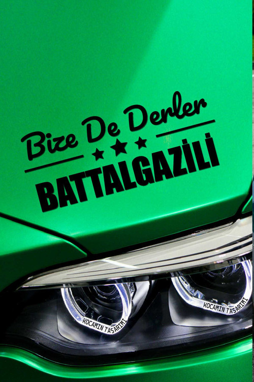 Malatya Battalgazi Özel Araç Çıkartma Malatya Bize De Derler Battalgazili40x15 cm Araç Stickerı