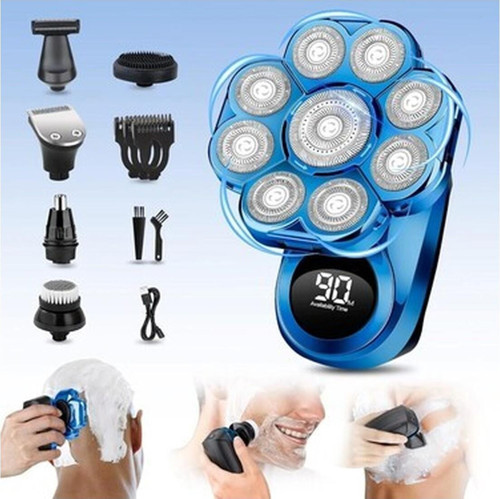 9d Elektrikli Baş Tıraş Makinesi Geliştirilmiş - Mavi