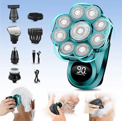 9d Elektrikli Baş Tıraş Makinesi Geliştirilmiş - Yeşil